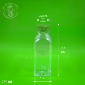 ขวดน้ำ ฝาเขียว 250 ml.