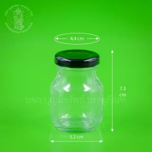 ขวดแก้ว ฝาดำ